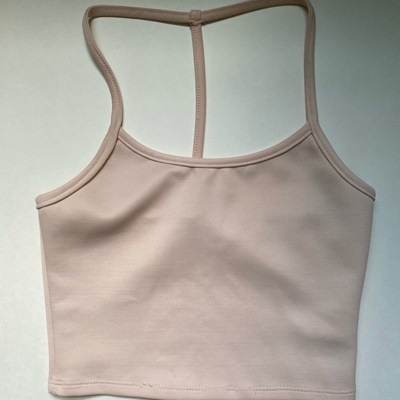 Pale pink strappy crop top - Picture 1 of 2